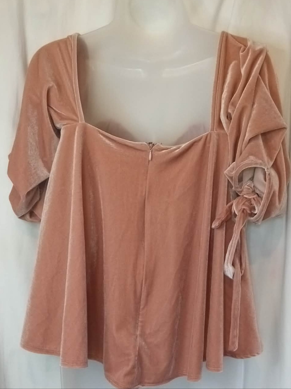 Impressions Velvet Off-Shoulder Tunic Dusty Rose Pink Party Sexy Off Shoulder - Picture 3 of 5